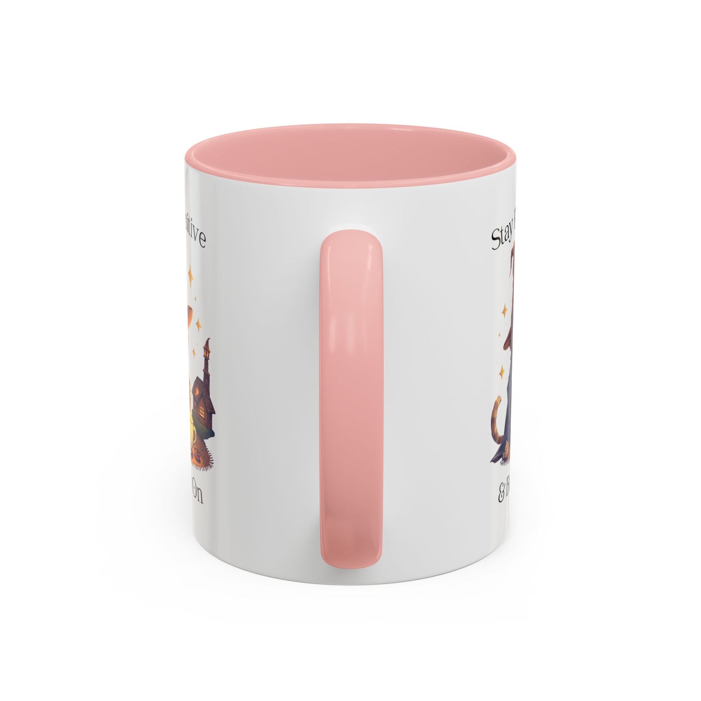 Magical Cat Coffee Mug – Stay Pawsitive & Brew On Cup, Wizard Cat Coffee Gift, Cute Cat Lover Mug, Cat Magic Potion Mug, Gifts for Coffee Lovers