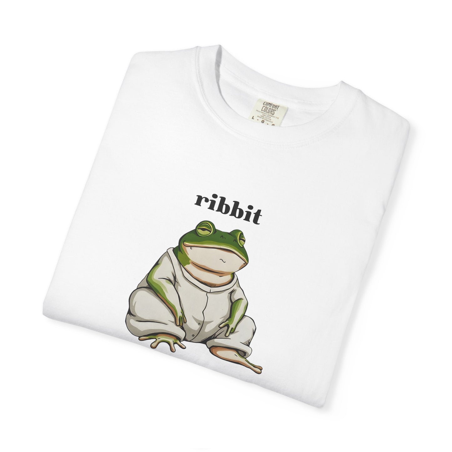 "Ribbit" Frog T-Shirt - Cute Minimalist Anime Style Graphic Tee