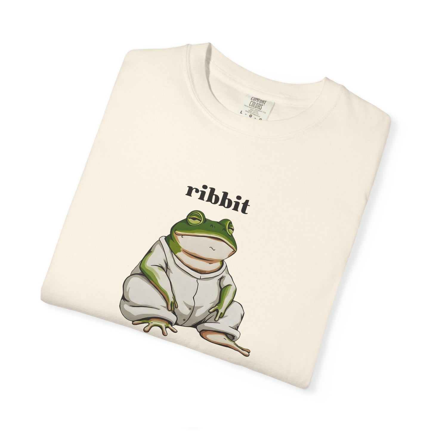 "Ribbit" Frog T-Shirt - Cute Minimalist Anime Style Graphic Tee