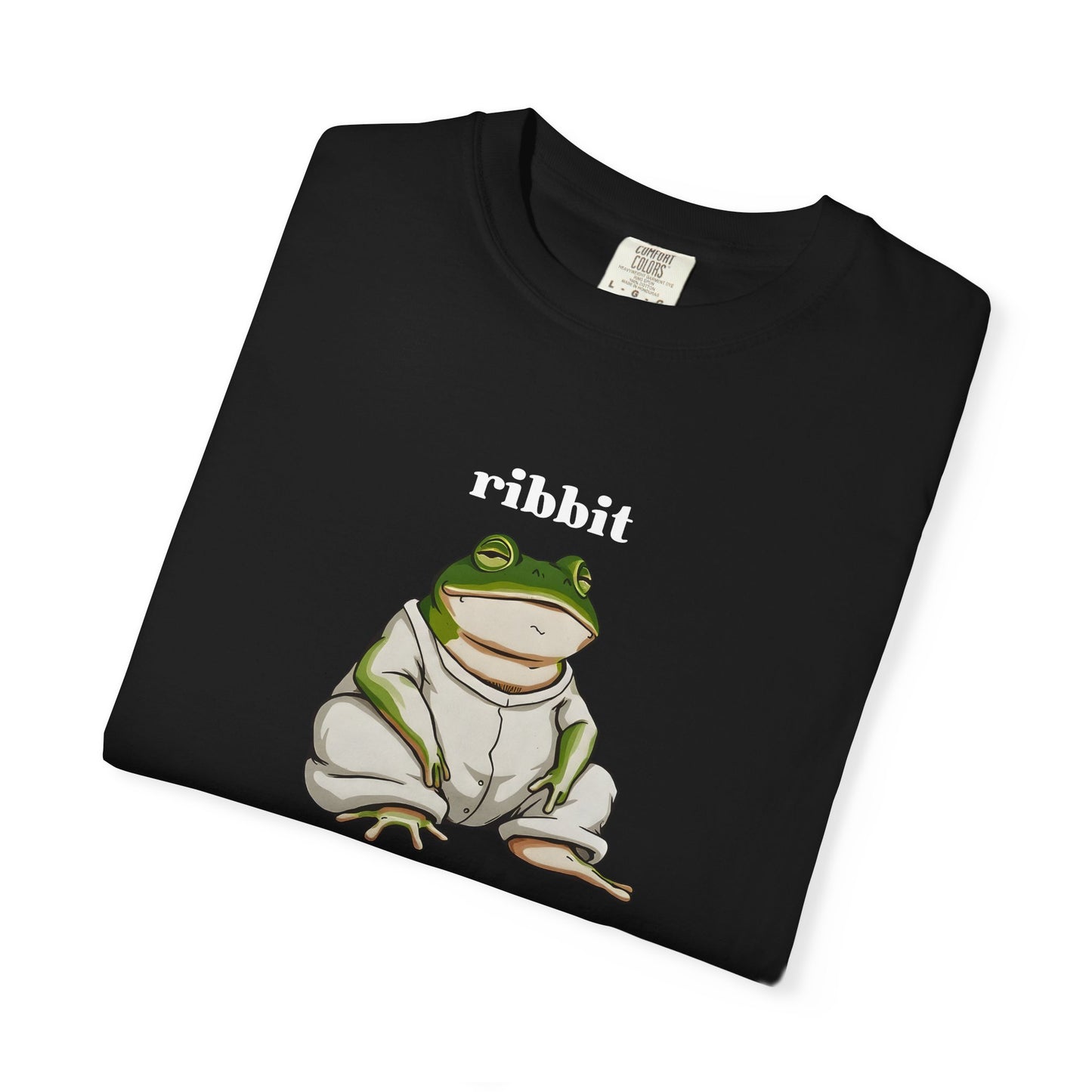 "Ribbit" Frog T-Shirt - Cute Minimalist Anime Style Graphic Tee