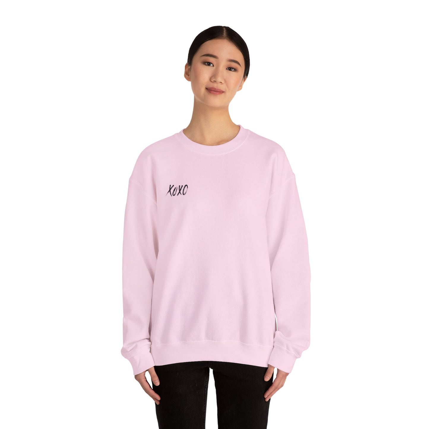 XOXO Embroidered Crewneck Sweatshirt - Minimalist Valentine's Day Sweater