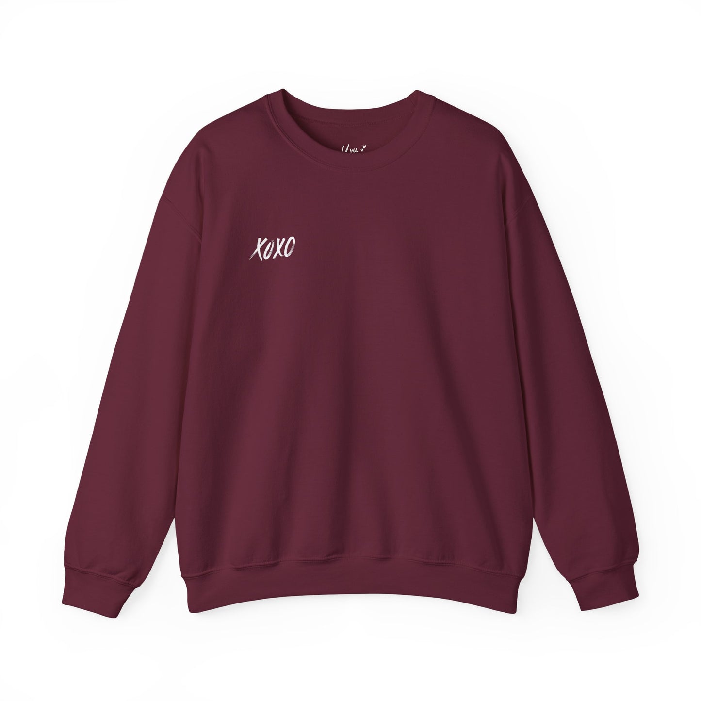 XOXO Embroidered Crewneck Sweatshirt - Minimalist Valentine's Day Sweater