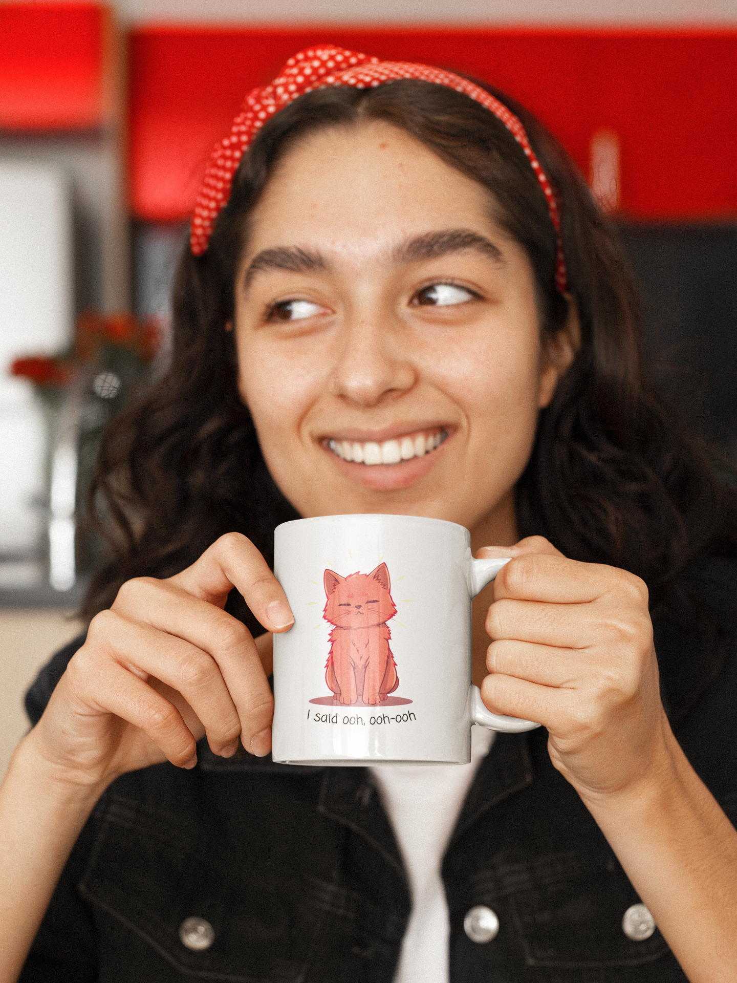 "I Said Ooh, Ooh-Ooh" Orange Cat Meme Mug - Viral TikTok Trend Coffee Mug