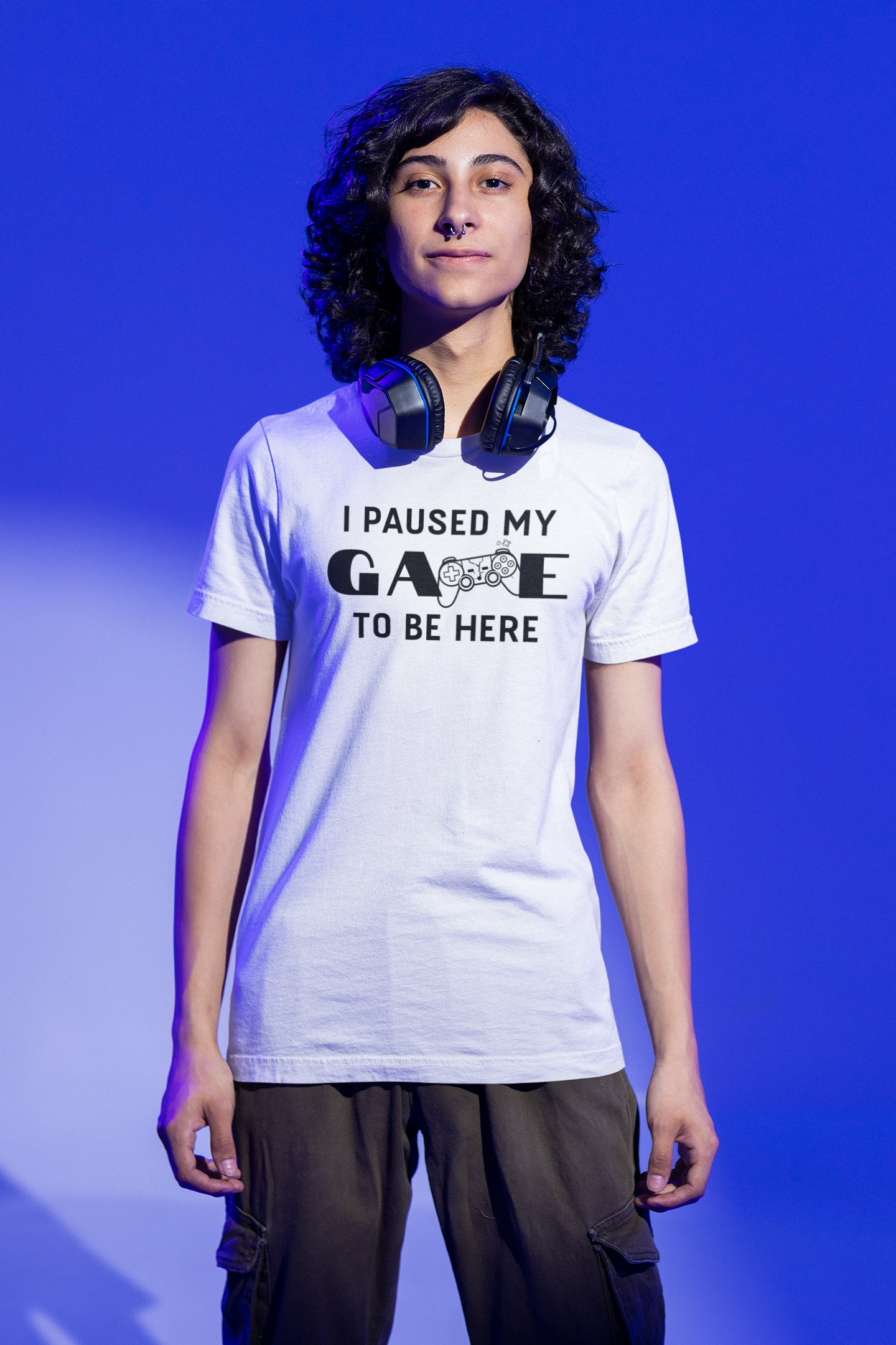 "I Paused My Game To Be Here" Funny Gamer T-Shirt - Gaming Humor Apparel